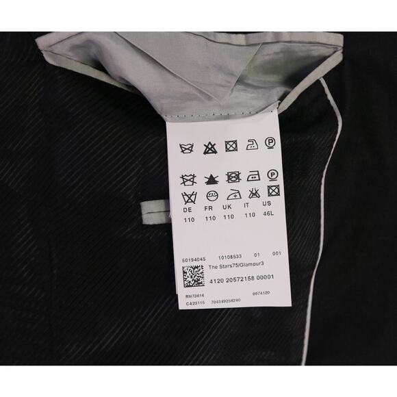 Hugo Boss The Stars/Glamour Black 2-Btn Notch Lapel Wool Tuxedo Formal Suit 46L - Picture 8 of 10